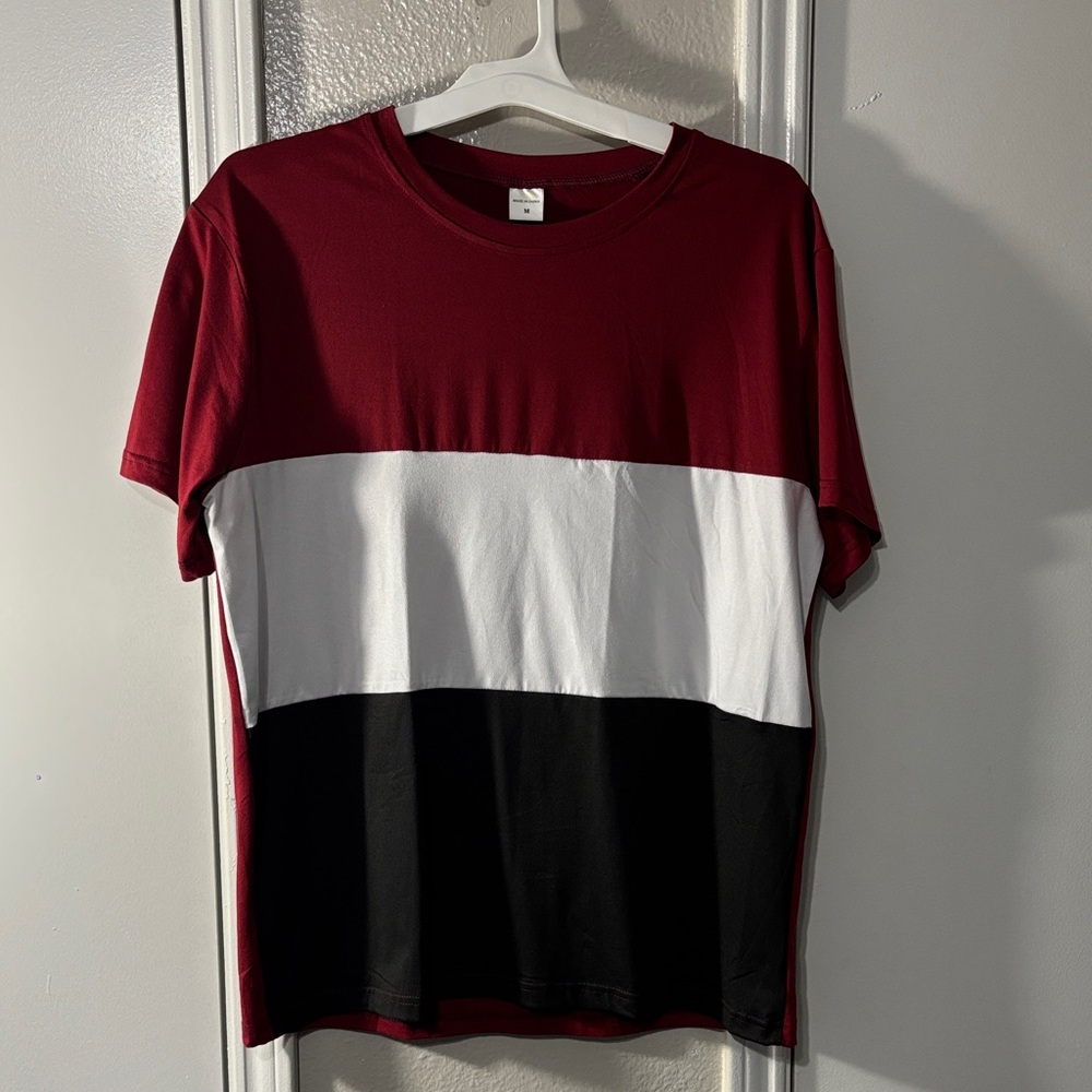 NFINITY Red, White, and Black Colorblock T-Shirt